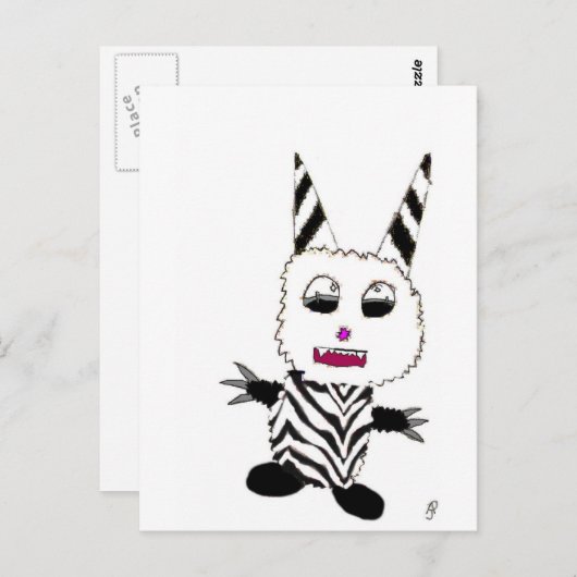 Zebra gremlin briefkaart (Voorkant / Achterkant)