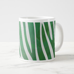 Zebra Groen en wit afdrukken Grote Koffiekop