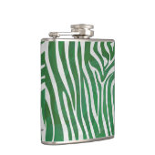 Zebra Groen en wit afdrukken Heupfles (Rechts)