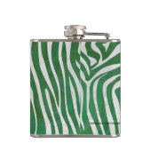 Zebra Groen en wit afdrukken Heupfles (Achterkant)