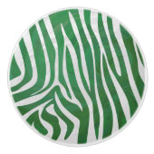 Zebra Groen en wit afdrukken Keramische Knop (Voorkant)
