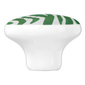 Zebra Groen en wit afdrukken Keramische Knop (Zijkant)