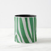 Zebra Groen en wit afdrukken Mok (Midden)