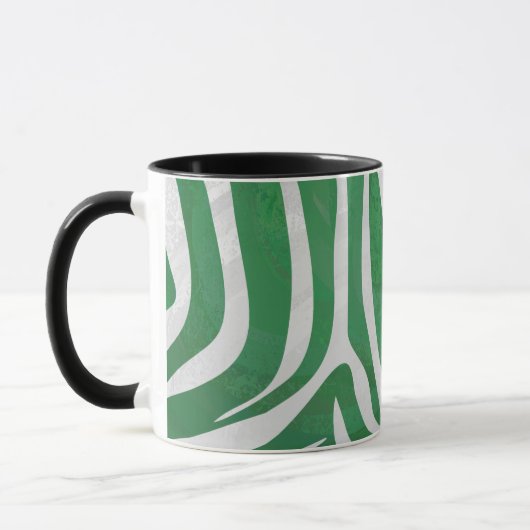 Zebra Groen en wit afdrukken Mok (Links)