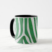 Zebra Groen en wit afdrukken Mok (Voorkant links)