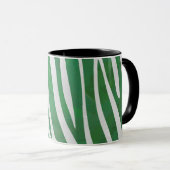 Zebra Groen en wit afdrukken Mok (Voorkant rechts)