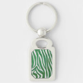 Zebra Groen en wit afdrukken Sleutelhanger (Voorkant)