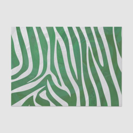 Zebra Groen en wit afdrukken Tissuepapier (Voorkant)
