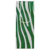 Zebra Groen en wit afdrukken Wijn Cadeautas (Voorkant)