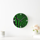 Zebra- groen ronde klok (Huis)