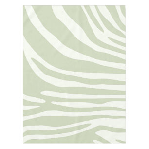 Zebra, groene en witte afdruk tafelkleed