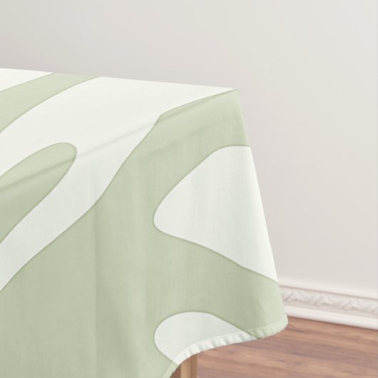 Zebra, groene en witte afdruk tafelkleed (Voorbeeld)