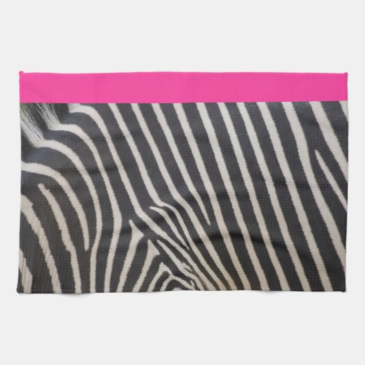 zebra handdoek voor de roze keuken (Horizontaal)