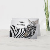 Zebra Happy Birthday Kaart (Voorkant)