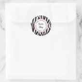 Zebra Happy Birthday naar/van stickers (Tas)
