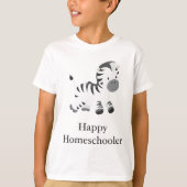 Zebra Happy Homeschooler T-shirt (Voorkant)