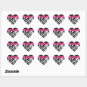 Zebra Hart Bedankt Stickers (Vel)