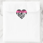 Zebra Hart Bedankt Stickers (Tas)
