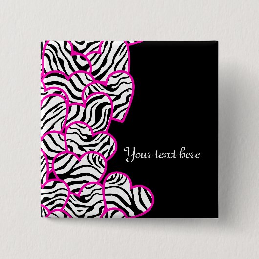 Zebra harten Button (Voorkant)