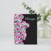 Zebra harten Design Ansichtkaart Briefkaart (Staand voorkant)