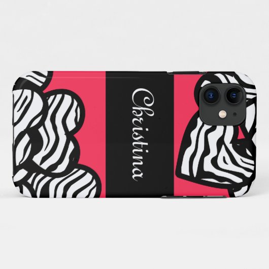 Zebra harten iPhone 5 Hoesje (Achterkant (horizontaal))