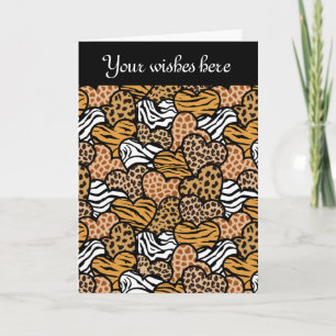 Zebra harten Ontwerp Wenskaart Kaart