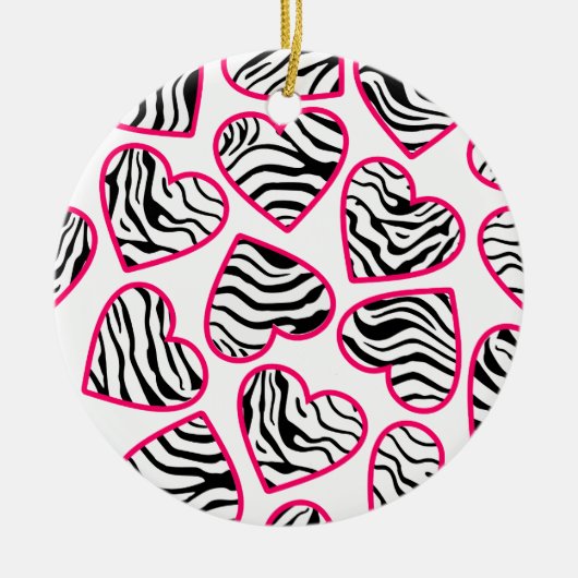 Zebra harten ornament (Voorkant)