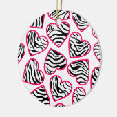 Zebra harten ornament (Links)
