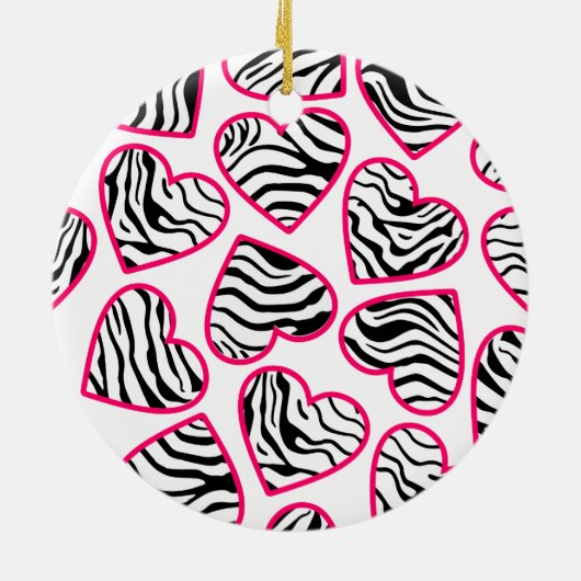 Zebra harten ornament (Achterkant)