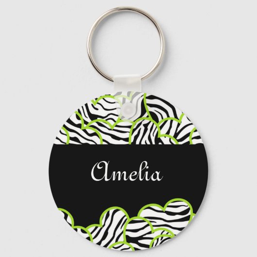 Zebra harten Sleutelhanger (Voorkant)