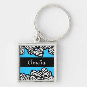 Zebra harten Sleutelhanger