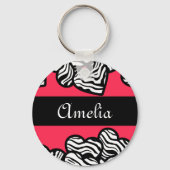 Zebra harten Sleutelhanger (Voorkant)