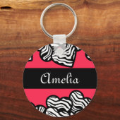 Zebra harten Sleutelhanger (Voorkant)