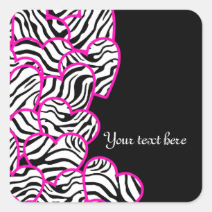 Zebra harten sticker