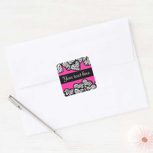 Zebra harten sticker (Envelop)