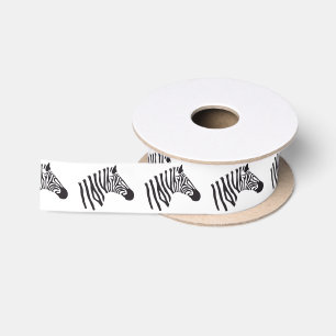 ZEBRA HEAD ART SATIJNEN LINT
