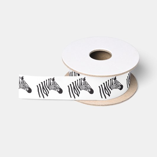 ZEBRA HEAD ART SATIJNEN LINT (Spoel)