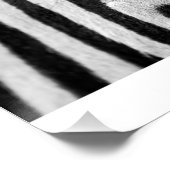 Zebra Head Black en White Photo Glossy Poster (Hoek)