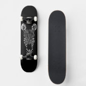 Zebra Head Black Persoonlijk Skateboard (Voorkant)