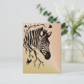 Zebra Head Design Postcard Briefkaart (Staand voorkant)