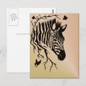 Zebra Head Design Postcard Briefkaart (Voorkant / Achterkant)