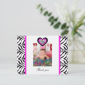 Zebra Heart: Afbeelding: Dank u Briefkaart (Staand voorkant)