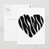 Zebra Heart Briefkaart (Voorkant / Achterkant)