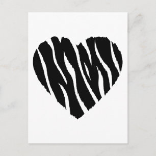 Zebra Heart Briefkaart