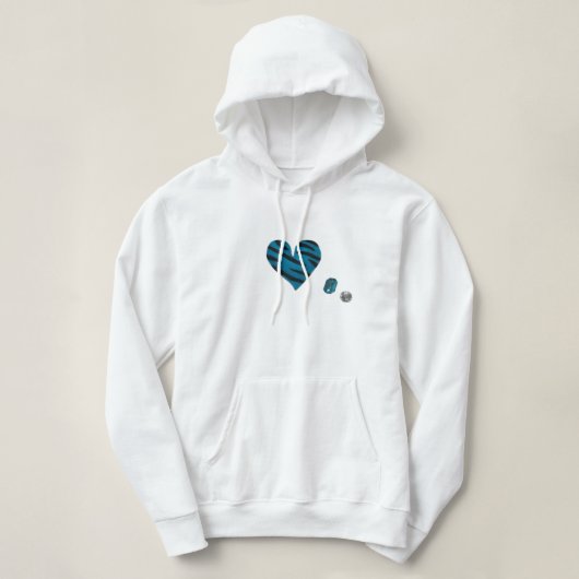 Zebra-heart Hoodie (Design voorkant)