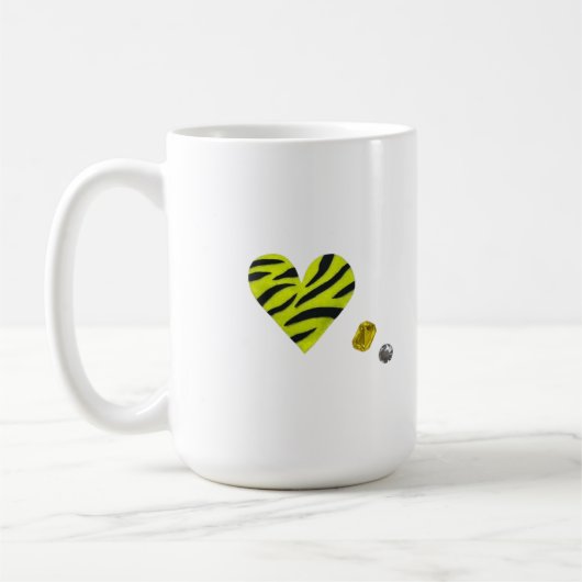 Zebra-heart Koffiemok (Links)