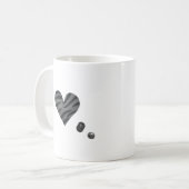 Zebra-heart Koffiemok (Voorkant links)