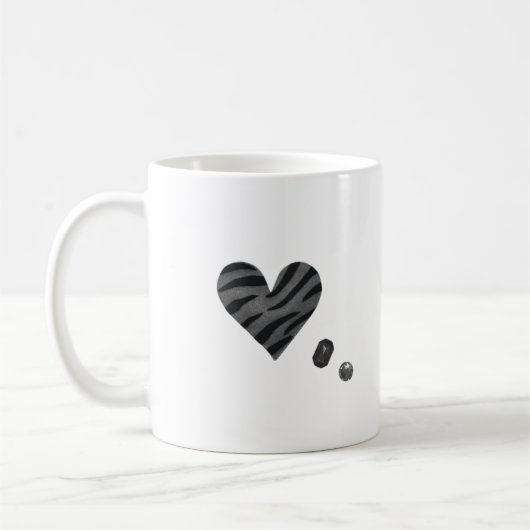 Zebra-heart Koffiemok (Links)