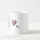 Zebra-heart Koffiemok (Voorkant links)