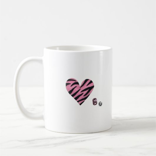 Zebra-heart Koffiemok (Links)